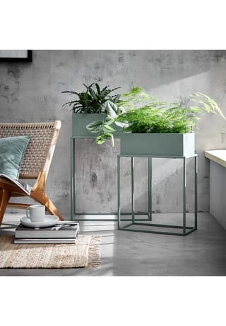 BUTLERS® PLANTA Pflanzkasten Mit Gestell B 45 X T 21cm Salbei 4 BUTLERS® PLANTA Pflanzkasten Mit Gestell B 45 X T 21cm Salbei – Bild 2