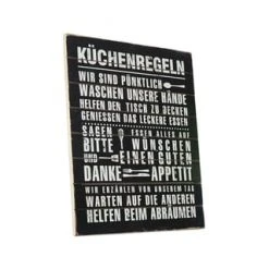 Raumteiler Verkaufsgeschäft 27 LOBERON Dekoboard Küchenregeln Antikschwarz