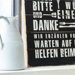 LOBERON Dekoboard Küchenregeln Antikschwarz -Angebote Dekoartikel Store unnamed file 19