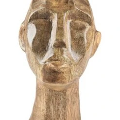 Villa Collection Deko-Figur "Kopf", Mangoholz NATUR