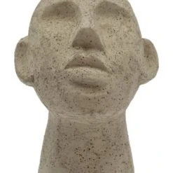 Villa Collection Figur "Kopf", Zement, 23 Cm OLIV