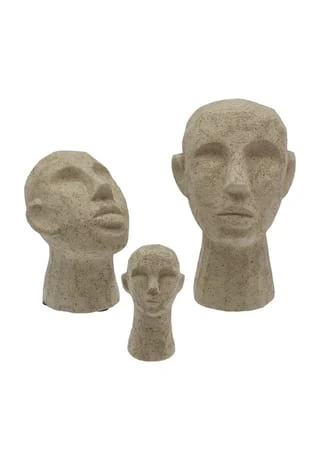 Villa Collection Figur "Kopf", Zement, 23 Cm OLIV 4 Villa Collection Figur "Kopf", Zement, 23 Cm OLIV – Bild 2