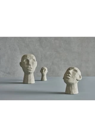 Villa Collection Figur "Kopf", Zement, 23 Cm OLIV 6 Villa Collection Figur "Kopf", Zement, 23 Cm OLIV – Bild 4