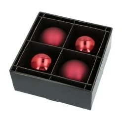 GALERIA Home Weihnachtskugeln, 10 Cm, Glas, 4 Stück BORDO