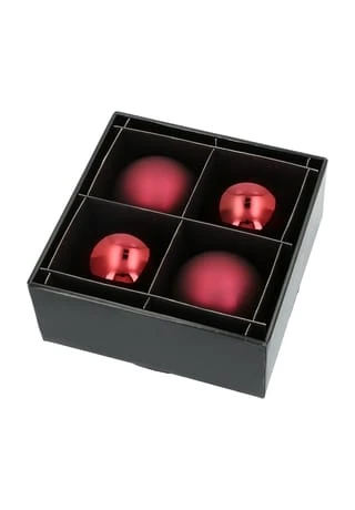 GALERIA Home Weihnachtskugeln, 10 Cm, Glas, 4 Stück BORDO 3 GALERIA Home Weihnachtskugeln, 10 Cm, Glas, 4 Stück BORDO