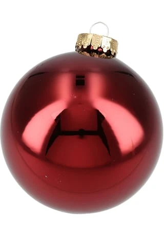 GALERIA Home Weihnachtskugeln, 10 Cm, Glas, 4 Stück BORDO 4 GALERIA Home Weihnachtskugeln, 10 Cm, Glas, 4 Stück BORDO – Bild 2