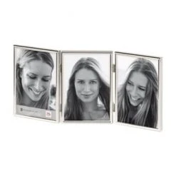 WALTHER GLAS Portraitrahmen "Chloe", Elegant, Samtrückwand, 10x15x0,5 M Schwarz