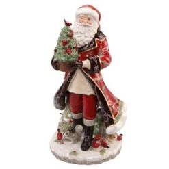 FITZ AND FLOYD® Figur Santa Mit Baum Rot Bunt