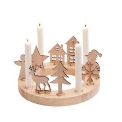 PURE DAY Adventskranz-Set, 11-tlg. Nordic Beige