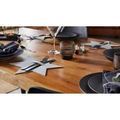 PURE DAY Besteckhalter-Set, 4-tlg. Sterne Grau -Angebote Dekoartikel Store unnamed file 657