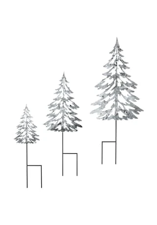 PURE DAY Gartenstecker-Set, 3-tlg. Fichten Schwarz 4 PURE DAY Gartenstecker-Set, 3-tlg. Fichten Schwarz – Bild 2