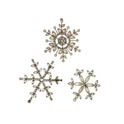 LOBERON Weihnachtsschmuck 3er Set Holy Stars Klar/schwarz Klar/schwarz