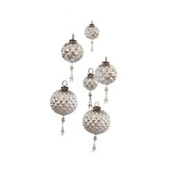 LOBERON Weihnachtsschmuck 6er Set Murron Silber Silber