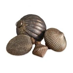 LOBERON Weihnachtsschmuck 4er Set Janine Antikgrau Antikgrau