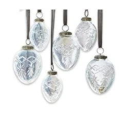 LOBERON Weihnachtsschmuck 6er Set Roncey Klar Klar