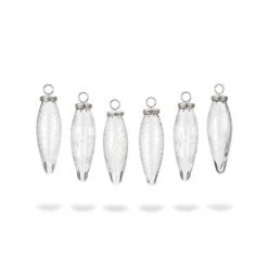 LOBERON Weihnachtsschmuck 6er Set Loulay Klar Klar