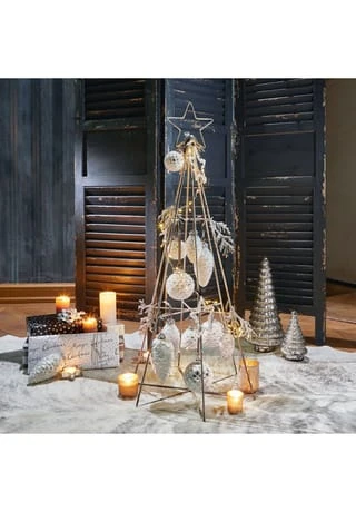 LOBERON Weihnachtsschmuck 6er Set Ambria Antikweiß Antikweiß 5 LOBERON Weihnachtsschmuck 6er Set Ambria Antikweiß Antikweiß – Bild 3