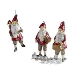 LOBERON Anhänger 3er Set Wichtel Rot Rot