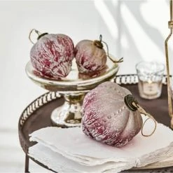 LOBERON Weihnachtsschmuck 3er Set Cuon Lila/weiß Lila/weiß -Angebote Dekoartikel Store unnamed file 846