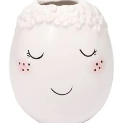 LEONARDO Ei-Vase "Pesaro", Gesichter-Print Gesamt: Höhe 9cm, Durchmesser 4cm