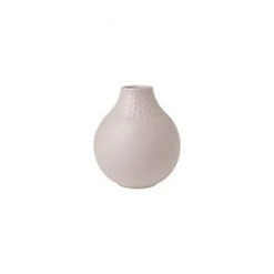 Villeroy & Boch Vase Perle Klein Manufacture Collier Beige Gesamt: Länge 11cm, Breite 11cm, Höhe 12cm