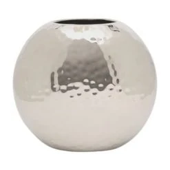 Fink Vase "Luna", Metall, Vernickelt Gesamt: Breite 16,5cm, Höhe 14,5cm, Tiefe 9cm